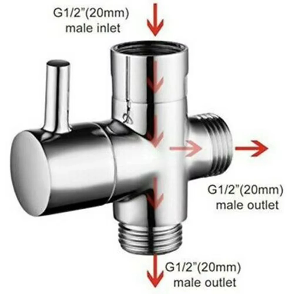 Shower Valve Cartridge - Złączka trójdrożna G1/2 cala, reduktor T,