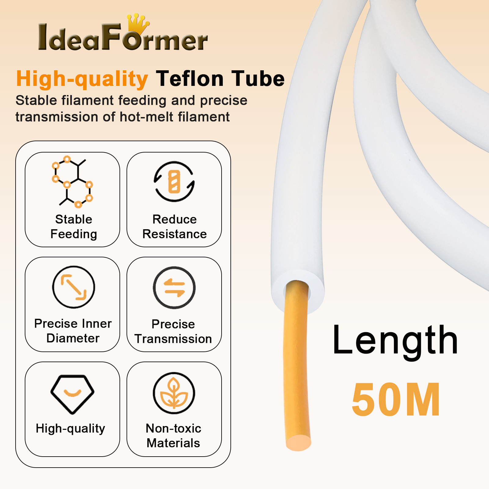 Rurka PTFE Bambu Lab 2.5mm OD  – Ptfe Tape Thread recenzja i cena