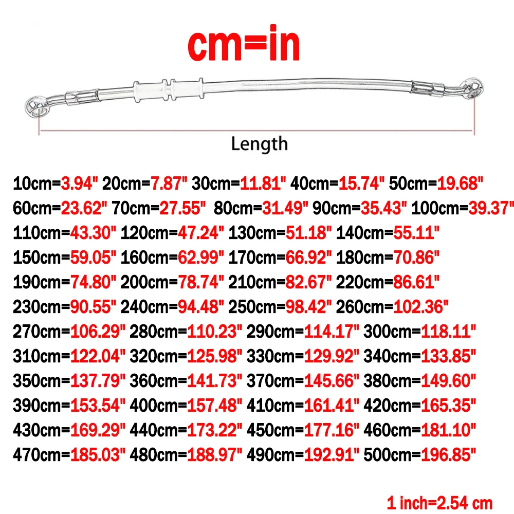 10 cm ~ 500 cm Sprzęgło hamulc – Flexible Hose Braided recenzja i cena