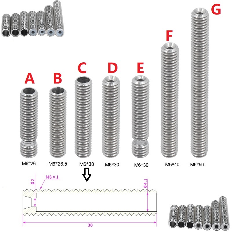 Rampy 20 sztuk MK8 gardło M6 g – Ptfe Tape Thread recenzja i cena